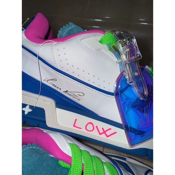 Louis Vuitton NYC Soho Pop Up Exclusive Blue White Trainer Sneaker UK 9 US 10 11 - Picture 12 of 16
